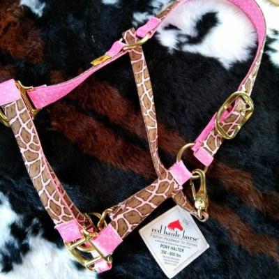 Licol Girafe Rose Taille Poney
