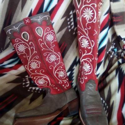 Twisted X Boots Bottes en cuir rouge