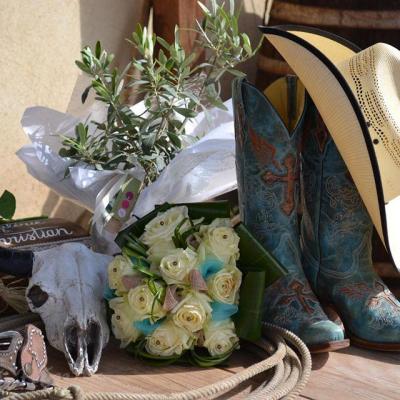 Bottes Cuir turquoise T38